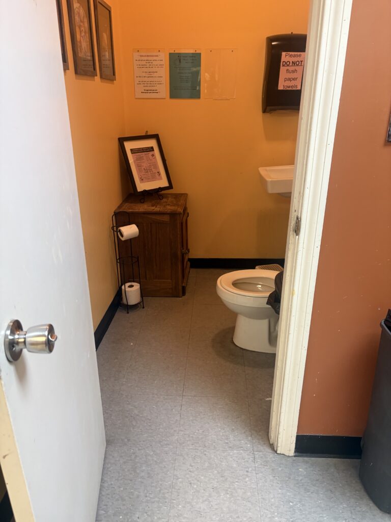 The small bathroom entrance is shown