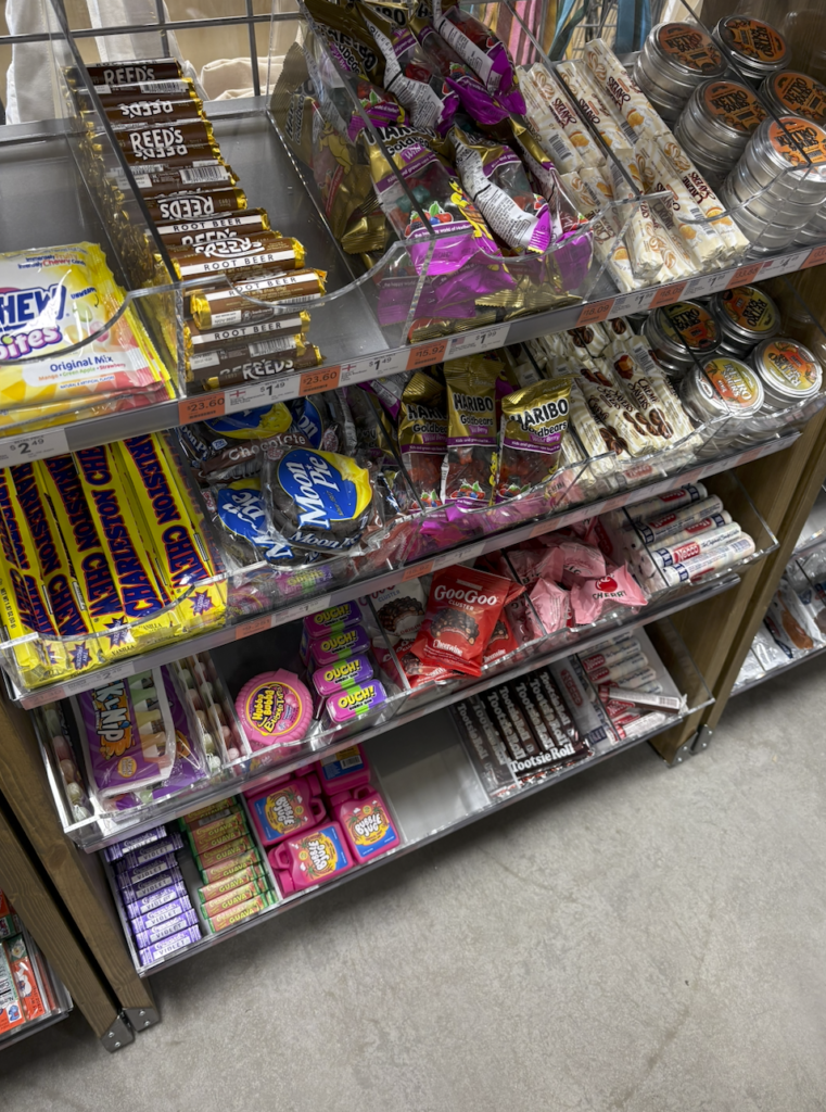 Nostalgic candy is also offered