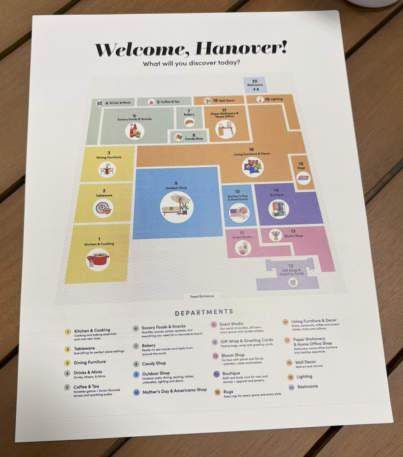 A map of World Market Hanover 