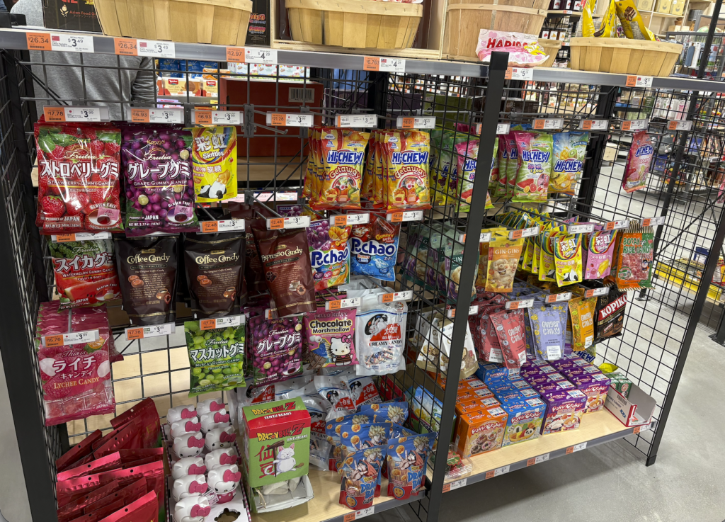 The International Food Aisle offers candy 